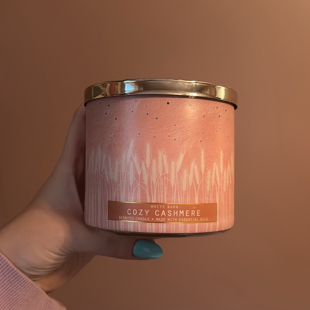 NWT White Barn Cozy Cashmere Scented Candle - Pink